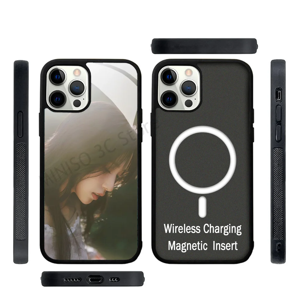 

Korean Girl Mina T-Twice Phone Case Strong Magnetic For IPhone 15 14 13 Pro Max 11 12 Mini For Magsafe