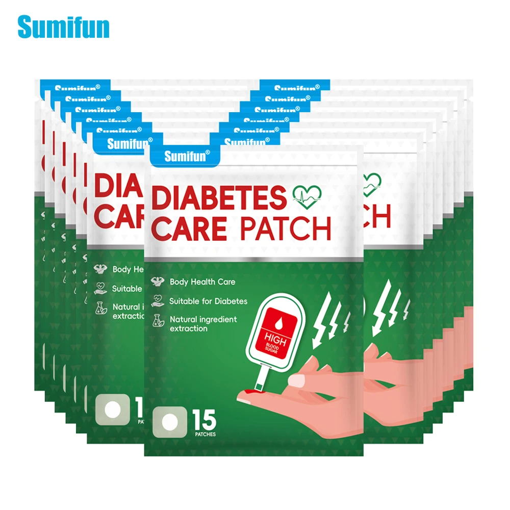 15Pcs Sumifun Diabetic Patches Treat Hyperglycemia Diabetes Balance Sticker Control Blood Sugar Glucose Massage Medical Plaster
