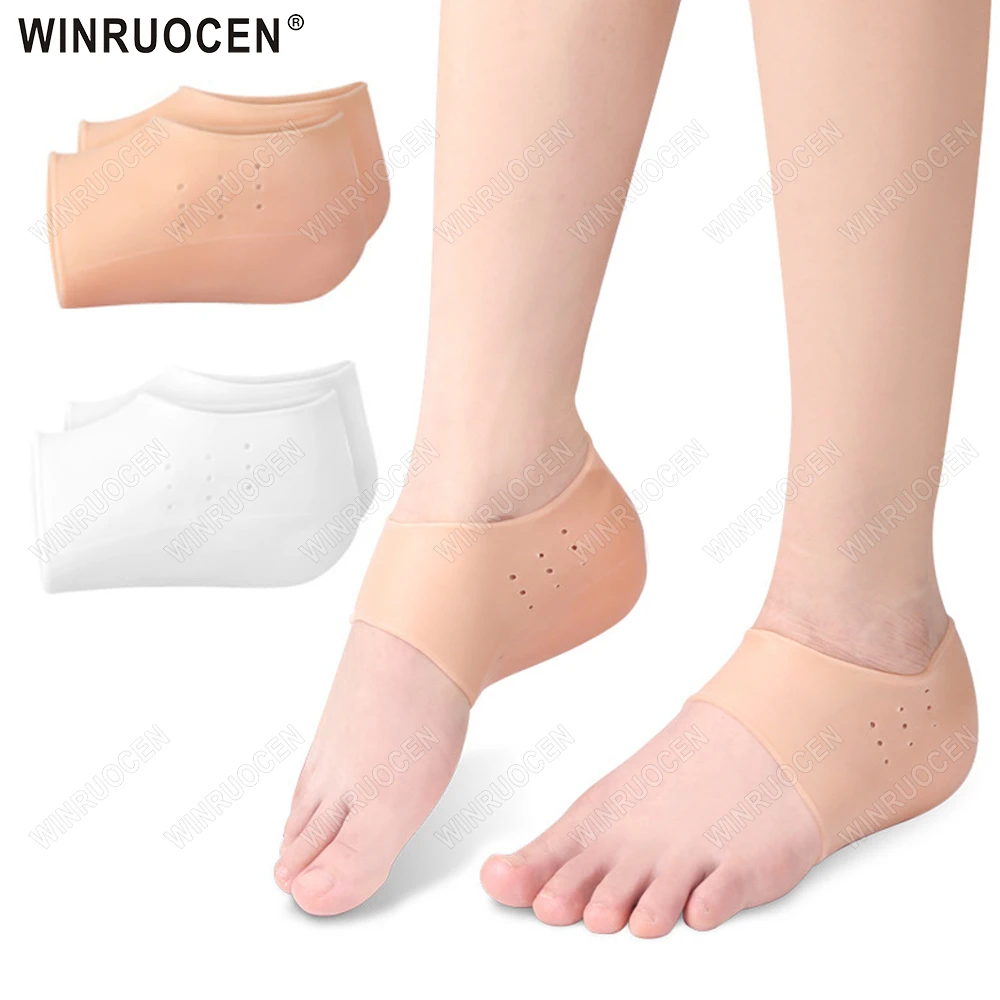 للجنسين 2/3/4 سنتيمتر ارتفاع غير مرئي النعال سيليكون كعب الجوارب هلام منصات قوس دعم التهاب اللفافة الأخمصية الإغاثة العناية بالقدم WINEUOCEN #1