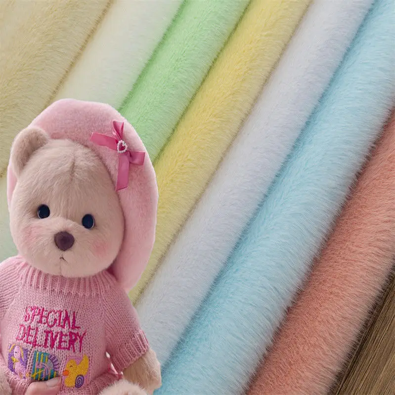 Artificial Fur Fabric Per Meter for Scarves Hats Clothing Pillowcases Sewing Soft Plush Textile Needlework Plain Smooth Textured