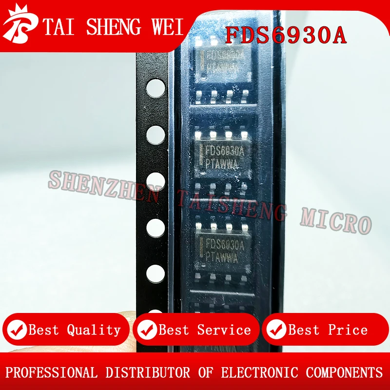 10PCS Brand New FDS6930A FDS 6982 8813 8880 A B AS NZ MOS Field Effect Tube SMD Power Chip SOP-8