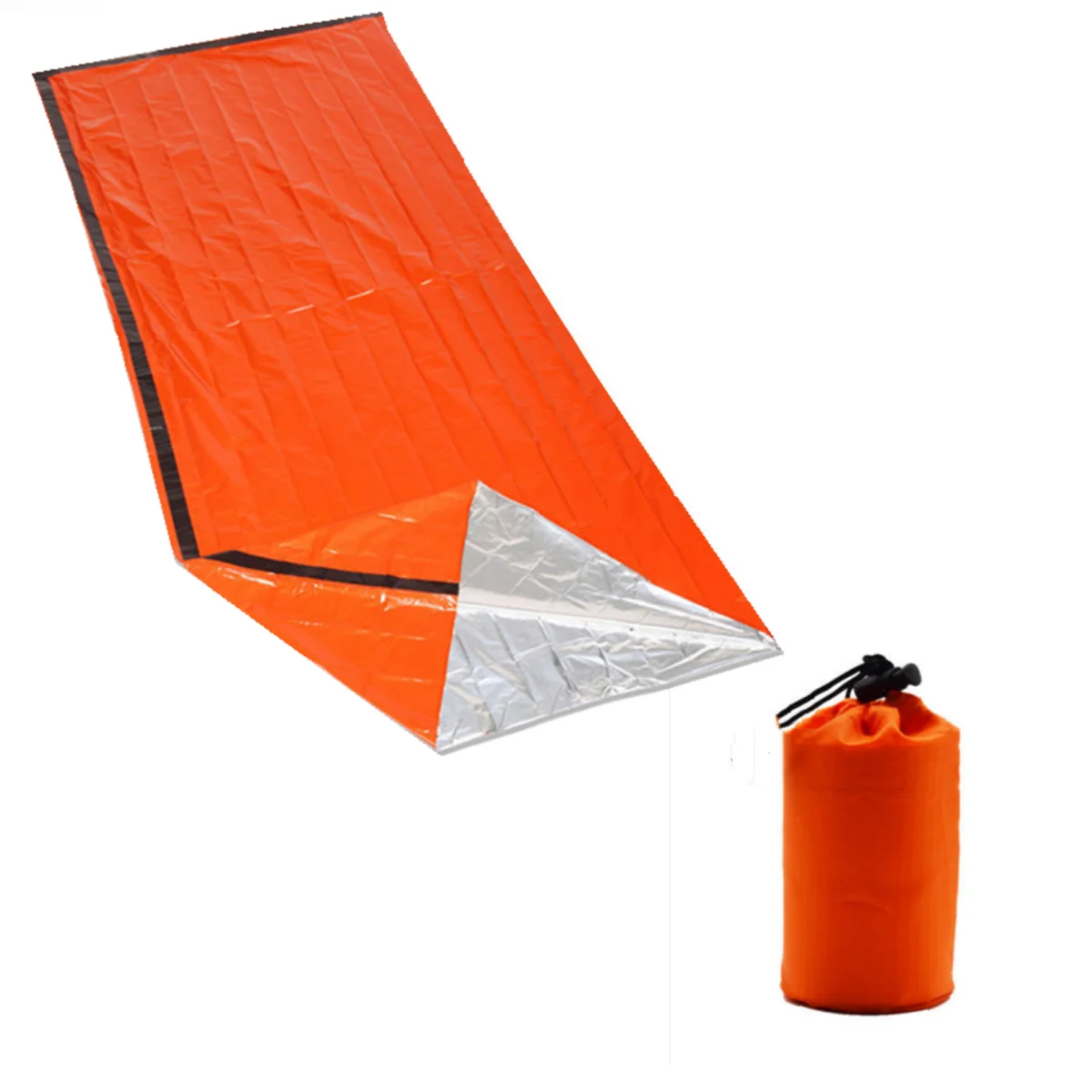 Portable Waterproof Emergency Survival Sleeping Bag Outdoor Edc Camping Gear Thermal Sack First Aid Rescue Kit Mylar Blanket