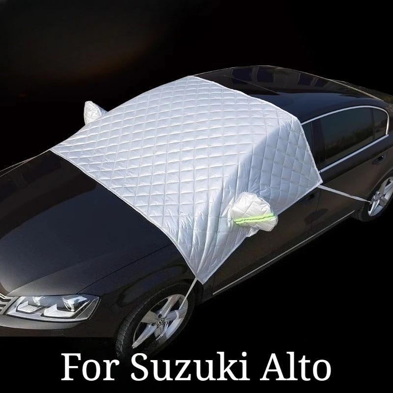 Demi-couverture spéciale pour voiture Suzuki Alto, vêtements de voiture, couette épaisse d'hiver, pare-brise avant, résistant à la neige, au gel, chaud