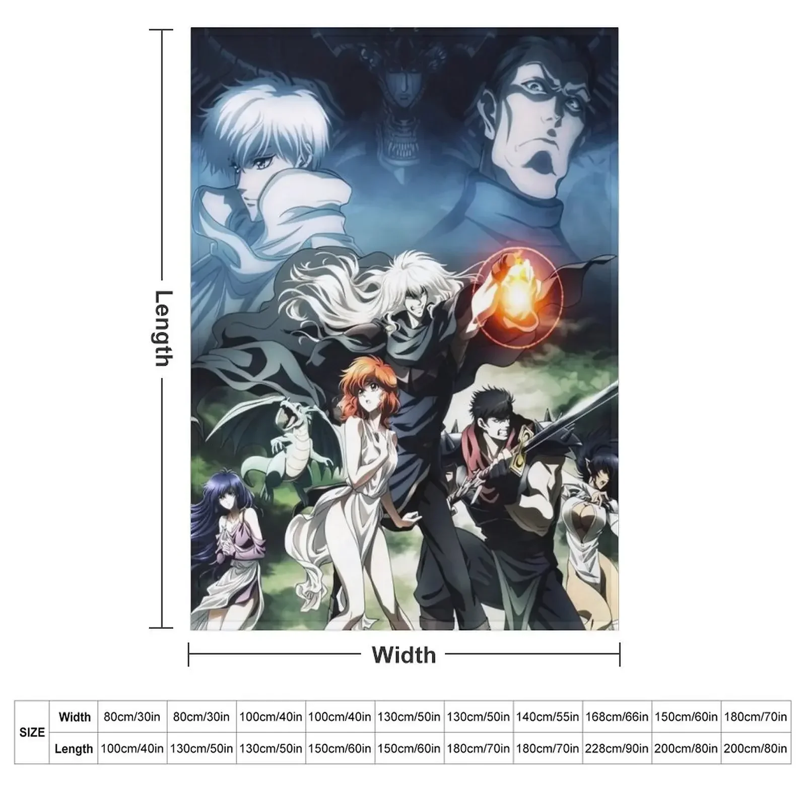 Bastard Dark Schneider Anime Throw Blanket Kid'S Soft Plaid Furrys Personalized Gift Blankets
