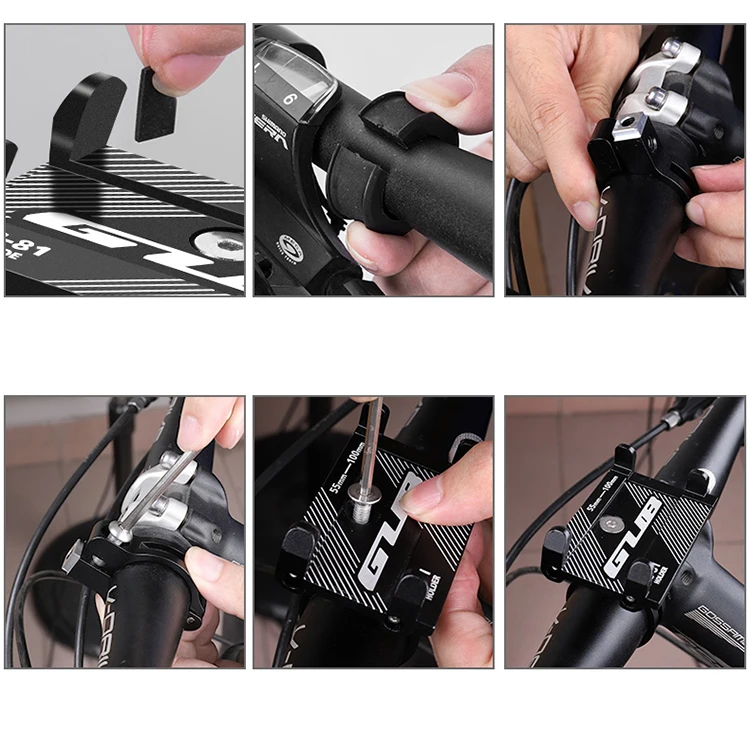 Gub g81 aluminium fahrrad telefon halter für 3,5-6,2 zoll smartphone verstellbare unterstützung gps fahrrad telefon ständer halterung – Detail 15