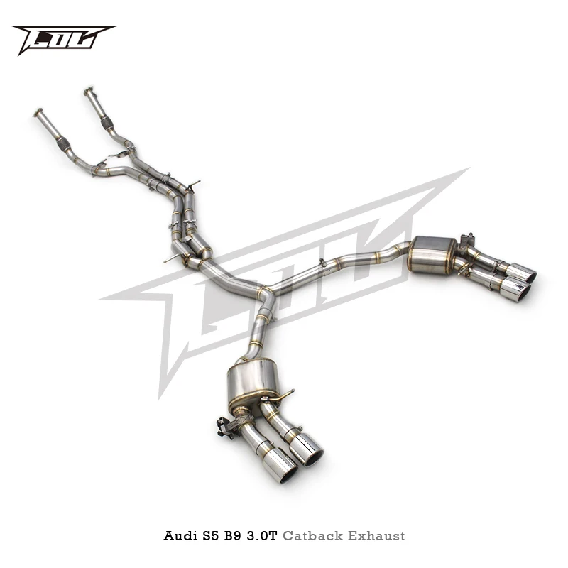 Catback Exhaust Escape For Audi S4/S5 B9 3.0T 2019-2023 Stainless Steel Car Exhaust System Exhaust Pipe Muffler