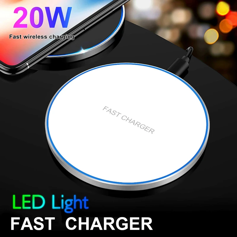 20W Wireless Charger Fast Charging Charger For Qi Wireless Charger Pad For Iphone Samsung Xiaomi Wireless Charger