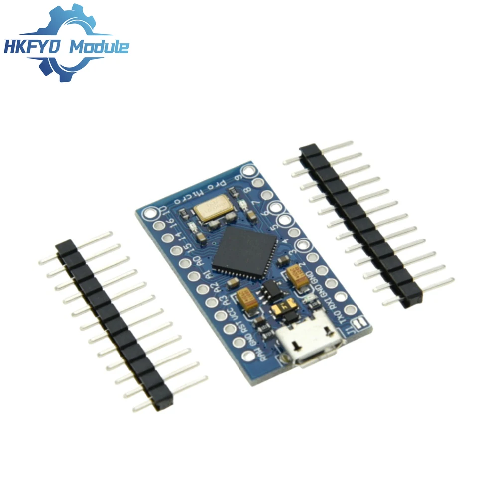 1-10 Uds Pro Micro ATmega32U4 5V 16MHz Chip Original reemplazar ATmega328 para Arduino Pro Mini con cabezal de 2 filas de pines para UNO R3