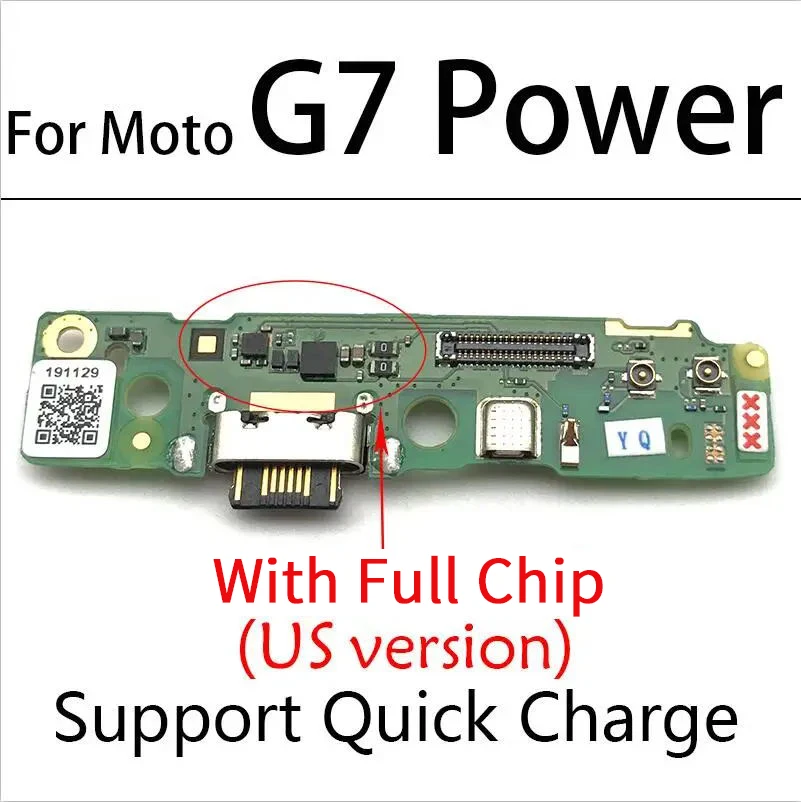 New Charger Board PCB Flex For Motorola Moto G7 Power G7 Play USB Port Connector Dock Charging Flex Cable