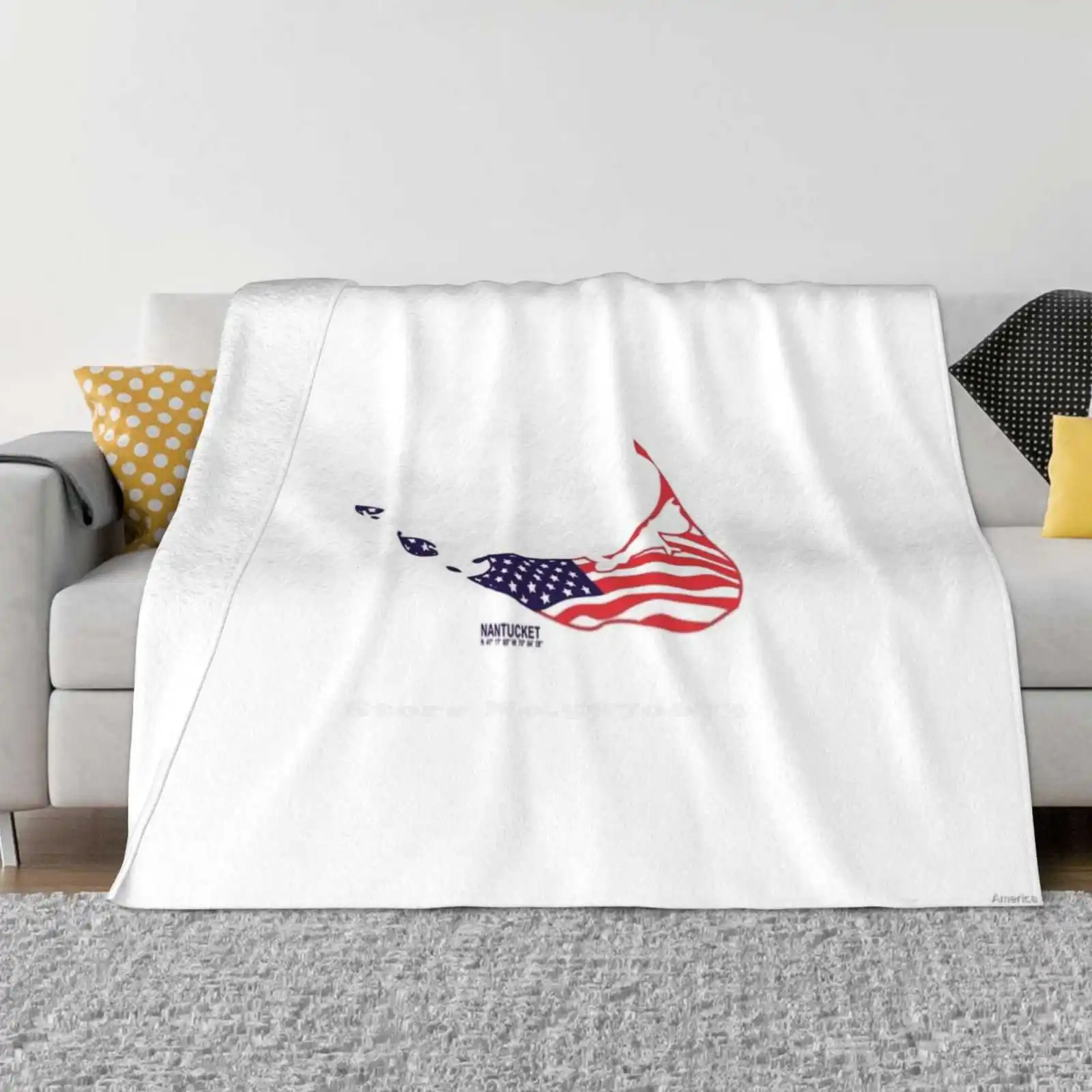 Nantucket Island-Massachusetts. Best Selling Room Household Flannel Blanket Cape Coatue Great Point Lighthouse Marthas Vineyard