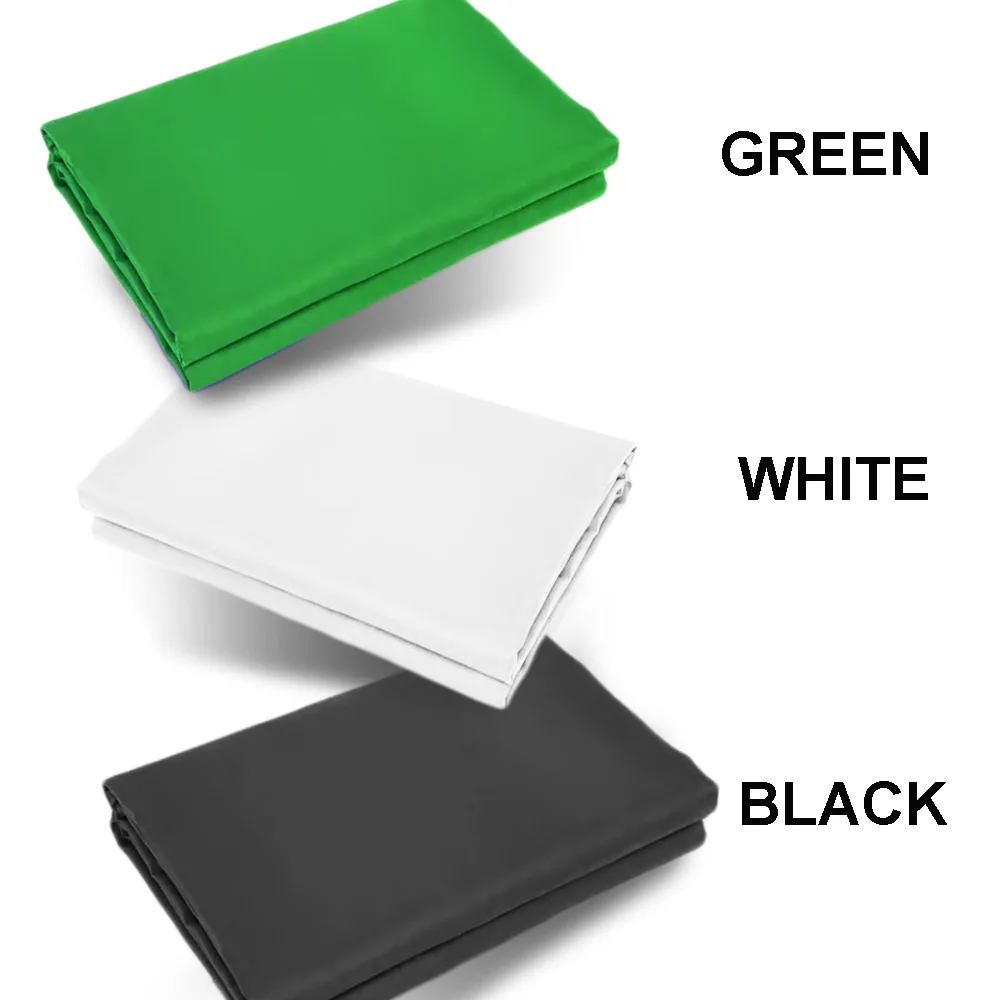 50cm*100cm Photography Background Cloth Backdrop Smooth Green / Black / White Chromakey For Photo Studio Light Box