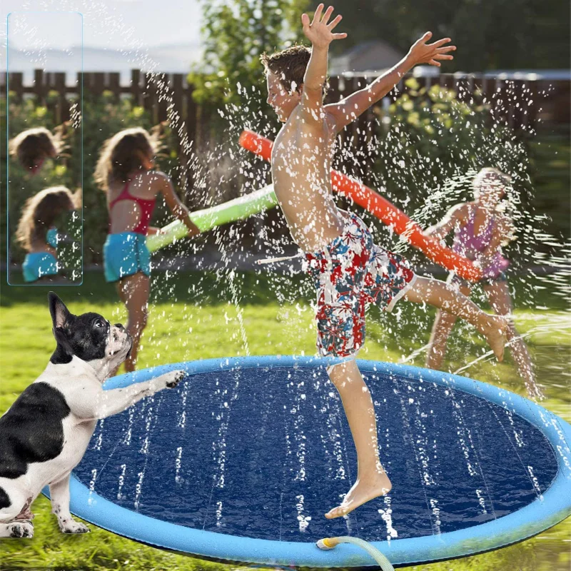 Inflatable Pet Spray Pad Thickened Non Slip and Wear-resistant Outdoor Lawn Dog Playing Bathing and Playing Pool