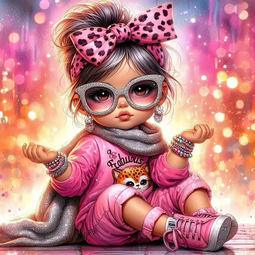 EverShine Diamond Painting Girl 5D Full Drill Mosaic Cartoon DIY Embroidery Portrait Crafts And Art Supplies Kit Handmade Gift