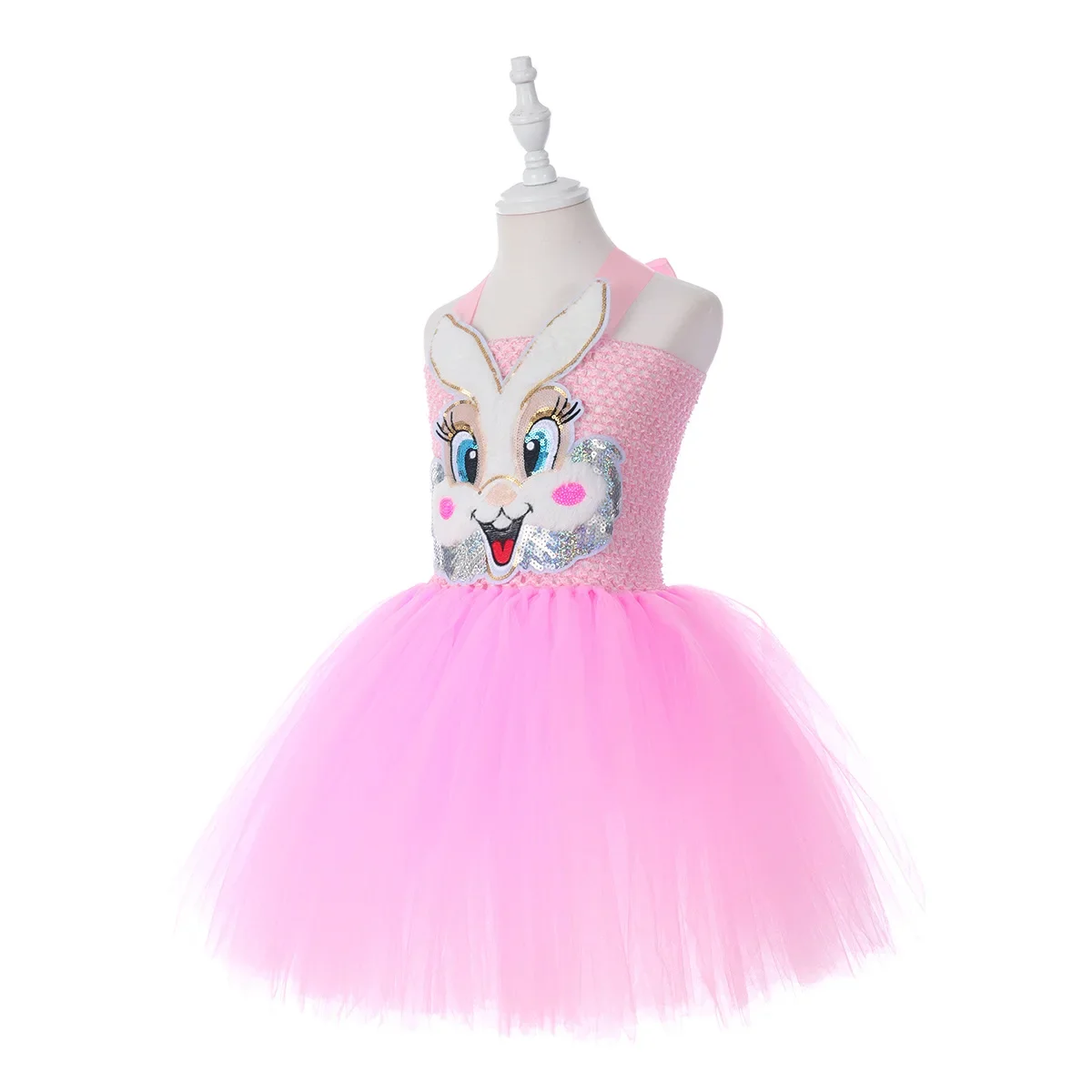 Neonate Easter Bunny Tutu Dress for Kids Rabbit Cosplay Costumes Toddler Girl Birthday Party Tulle Outfit Holiday Clothes