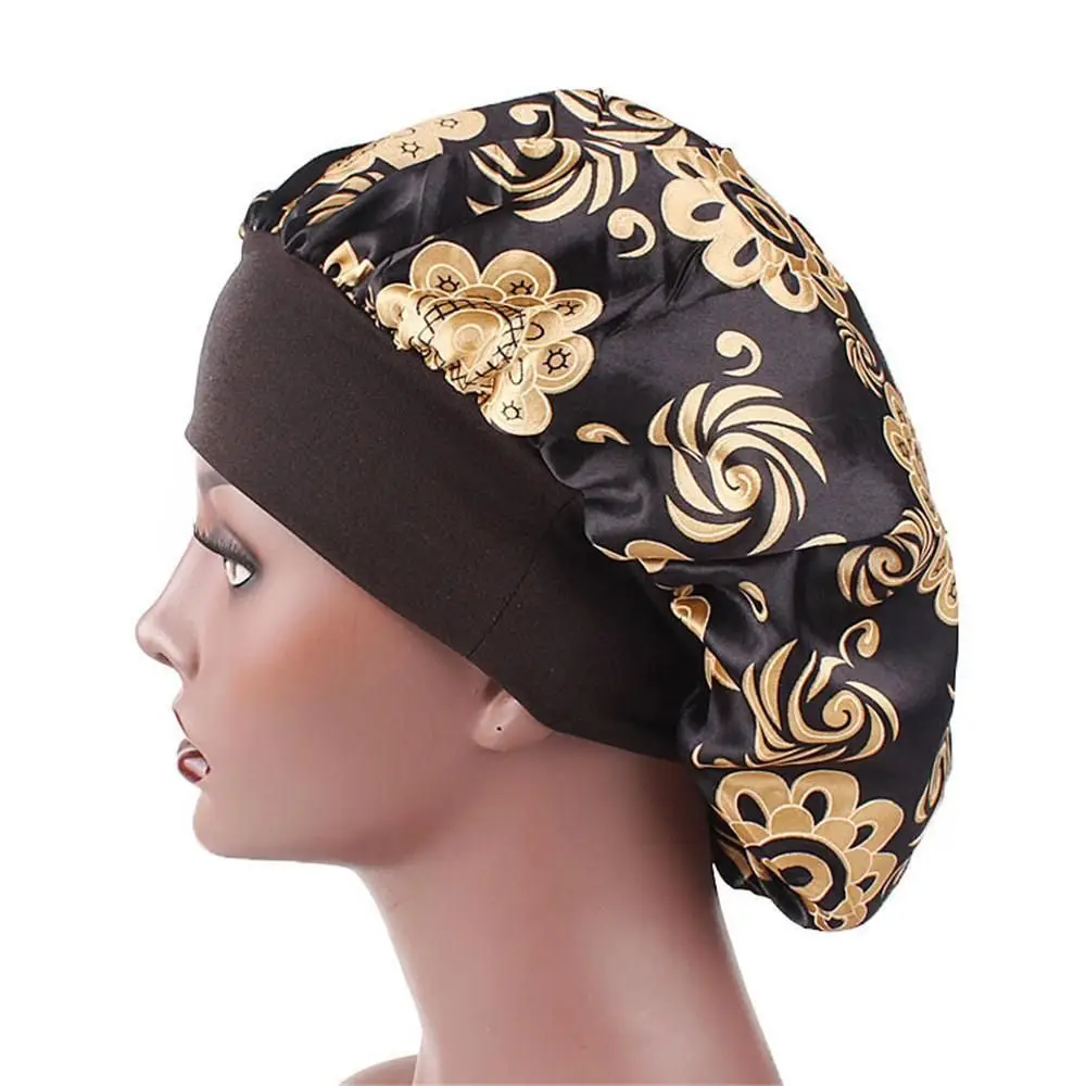 Hair Beauty Head Wrap Curly Springy Hair Bonnet Hair Loss Cover Chemo Caps Satin Bonnet Night Sleep Hat