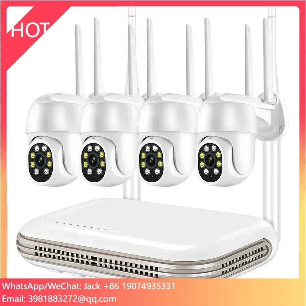 OEM XMeye 防水顔認識NVRキット 3MP ワイヤレスCCTVセキュリティドームカメラシステム 8CH WiFi監視NVRキット
