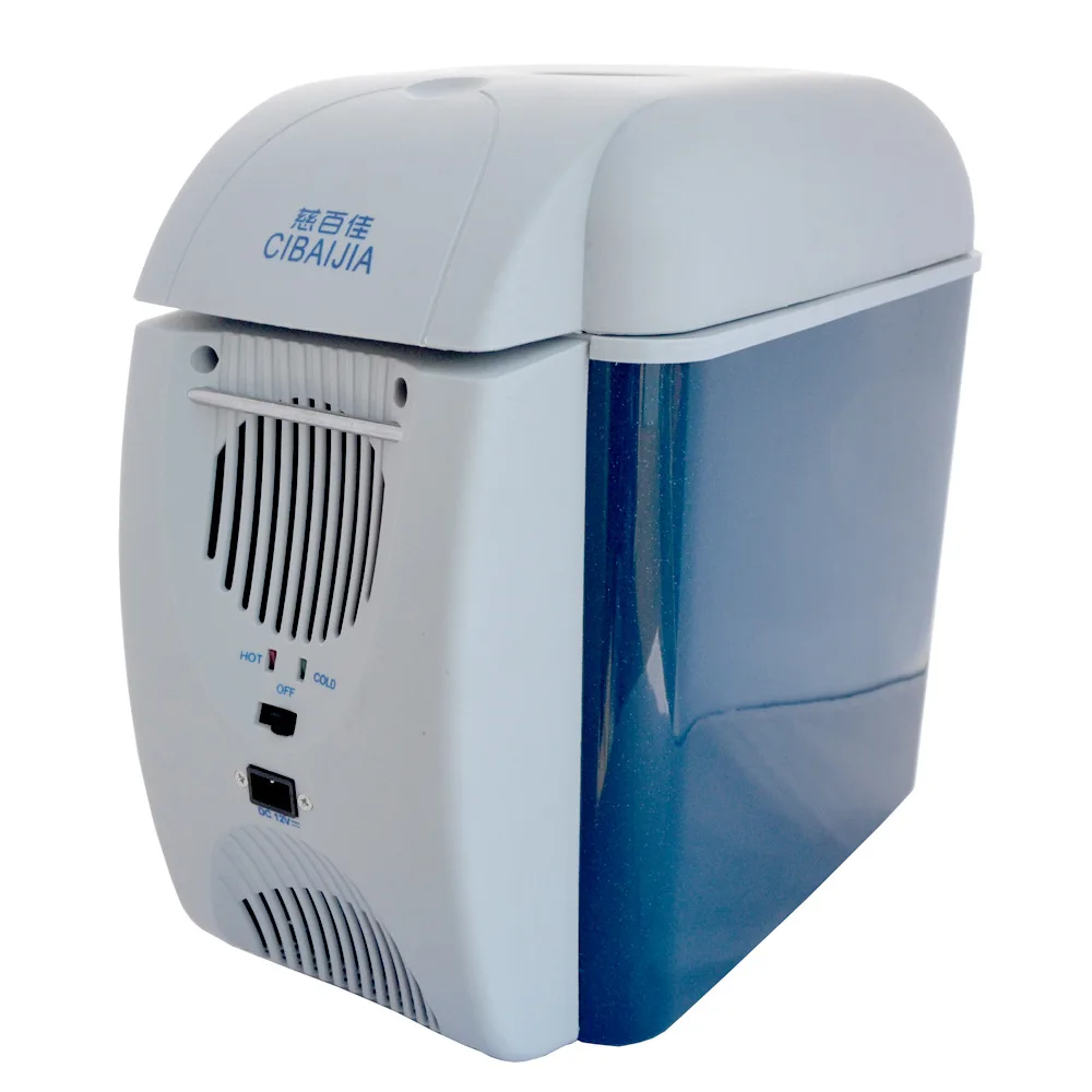 ثلاجة سيارة سعة 7.5 لتر، ساخنة وباردة، ثلاجة إلكترونية صغيرة ثنائية الغرض للسيارة