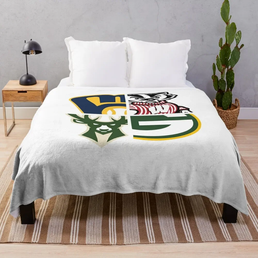 Wisconsin Sports Throw Blanket