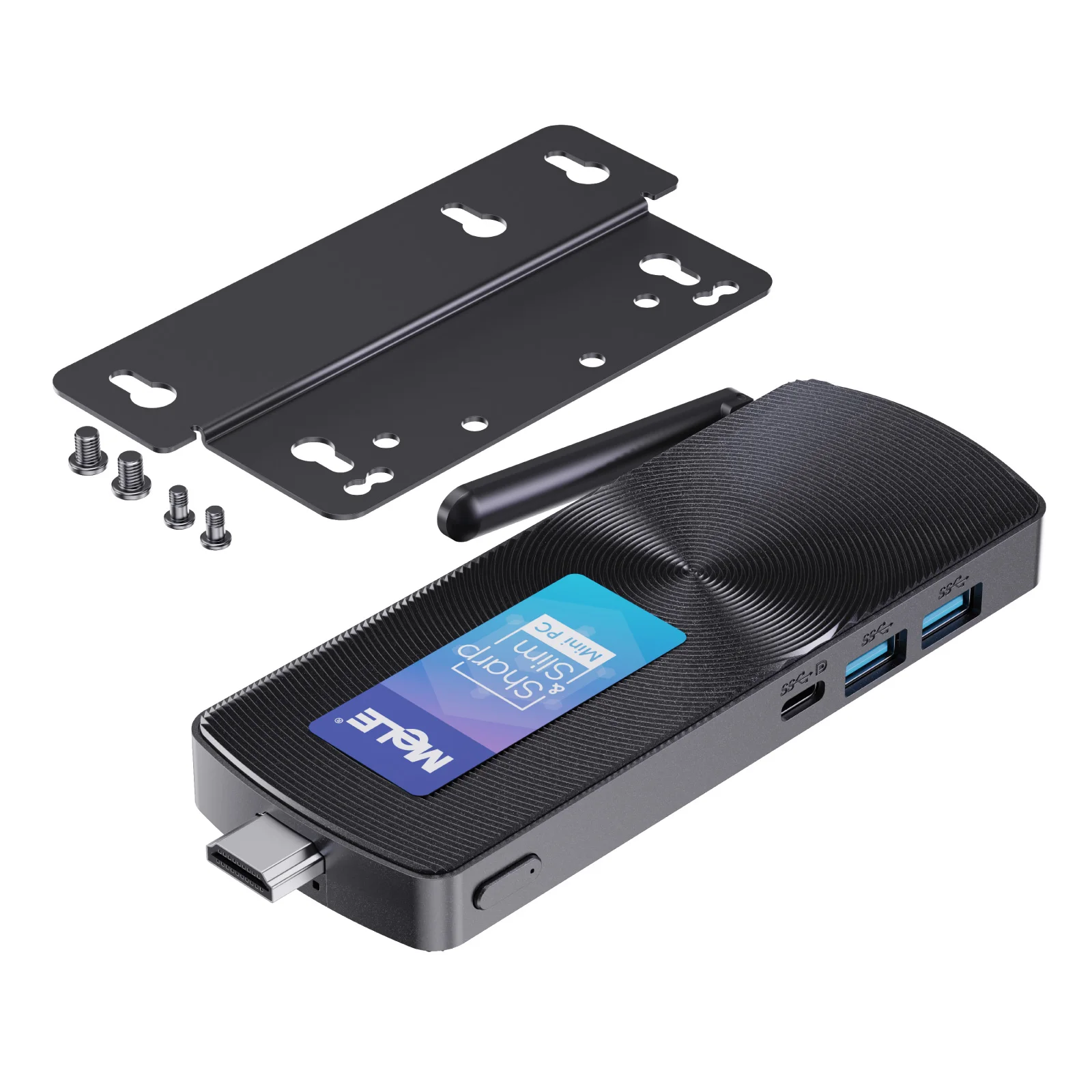 MeLE Fanless Mini PC Stick PCG02,N100 8GB LPDDR4x 256GB,มินิคอมพิวเตอร์เดสก์ท็อป Stick,รองรับ 4K HDMI,PXE ปลดล็อก Bios,Micro PC