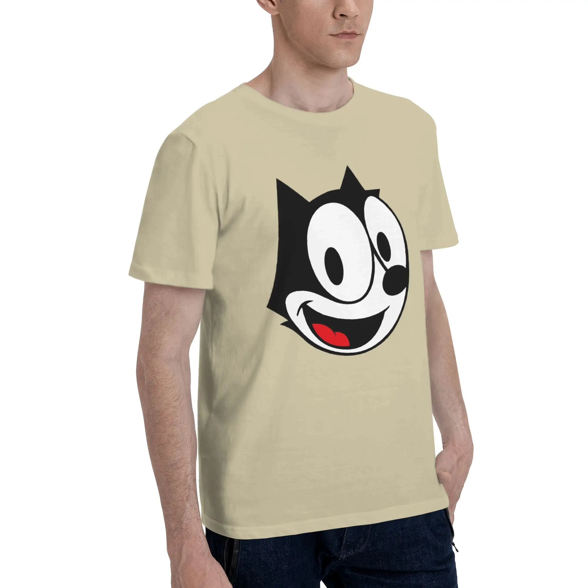 Graphic Printing Felixs The cat T Shirt for Men Women  100% Cotton T-shirts Short Sleeve Clothes