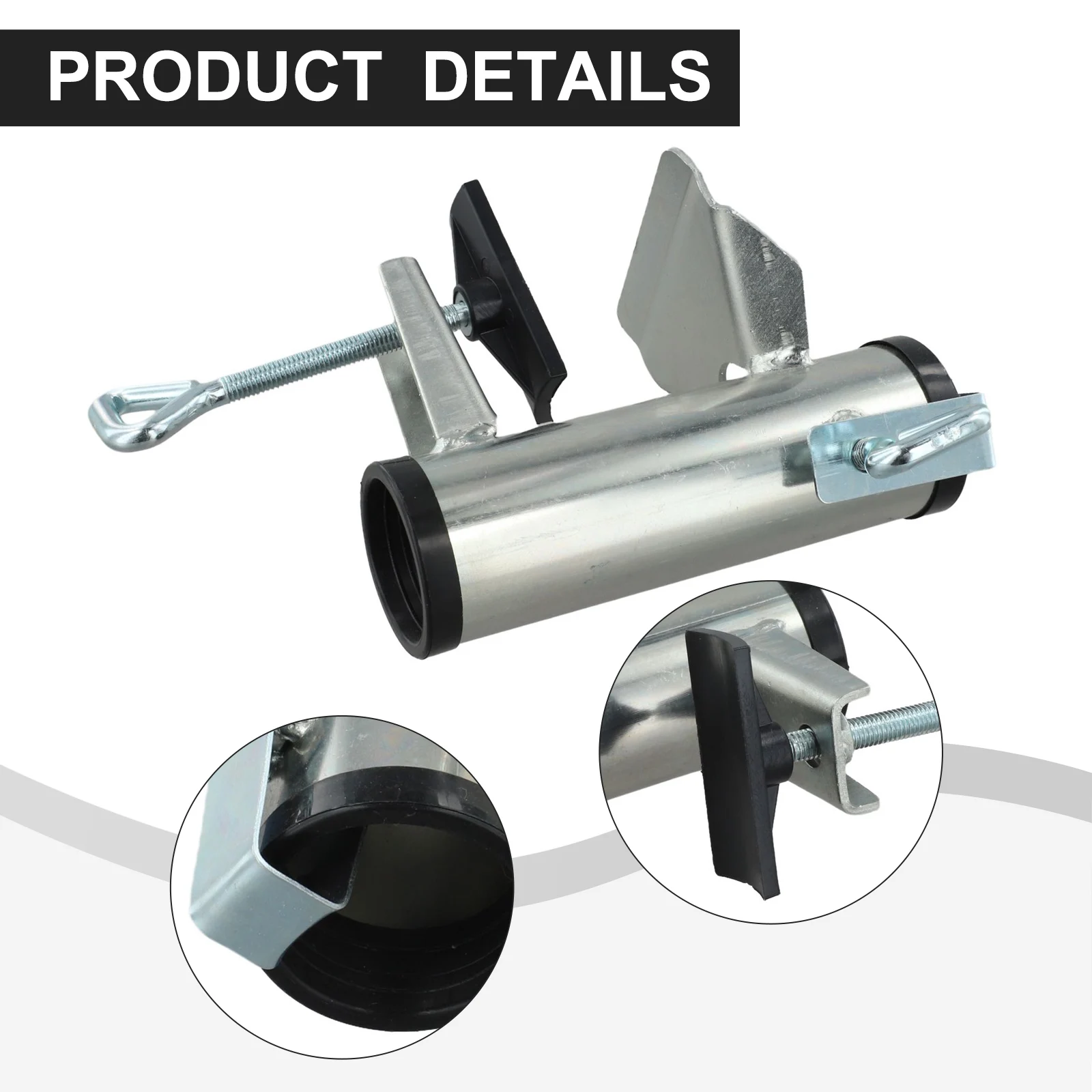 Adjustable Metal Balcony Parasol Holder Clamp Fits Umbrella Poles Diameter 38 Millimeters Easy Secure Installation