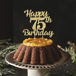 1 Stück 75. Geburtstagstorten-Topper für „Happy Birthday“, Geburtstagstorten-Topper, Tortendekoration – Detail 5