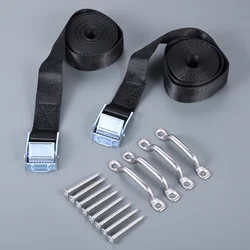 2Pcs 79in Universal Cooler Battery Tie Down Nylon Lashing Straps with Stainless Steel Cam Buckles Kit for RV Boat Camper Toolbox