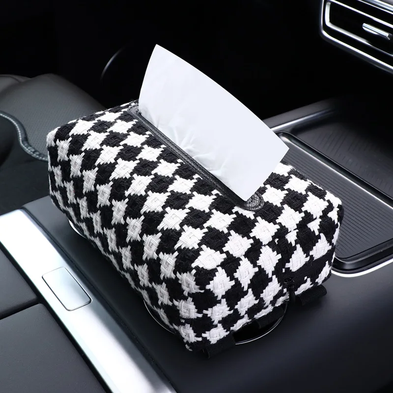 

Elegant car tissue box cover, portable car napkin holder, perfect car interior gift, also suitable for home offices and tea room