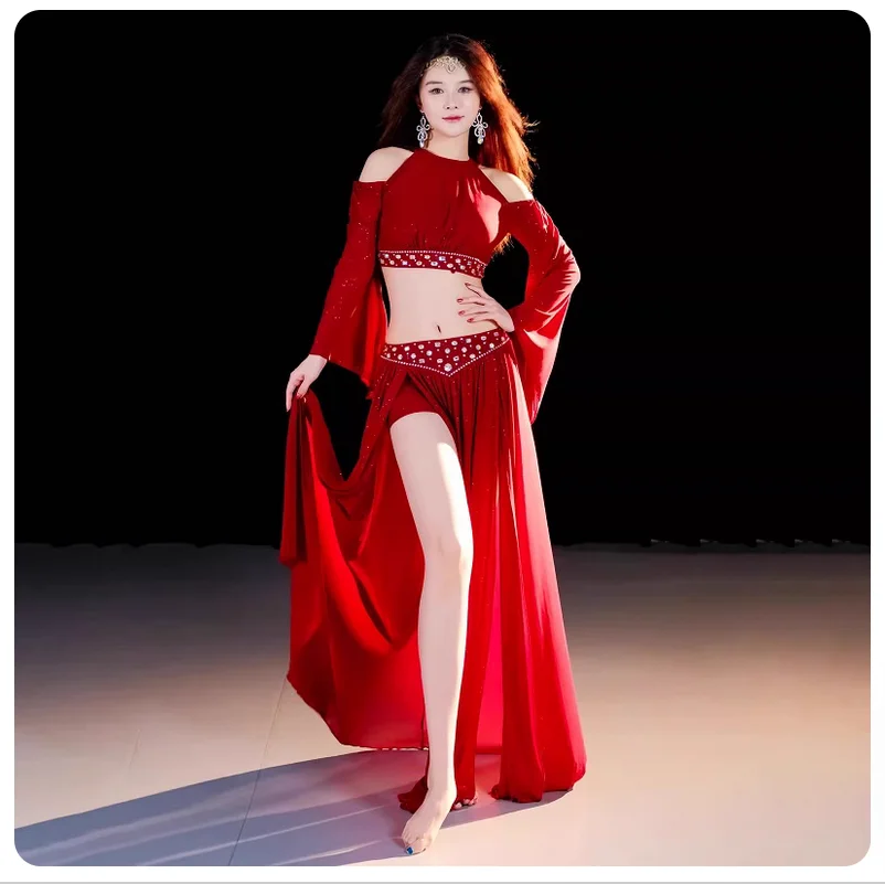 

Sexy Hot Diamond Belly Dance Costume Practice Set