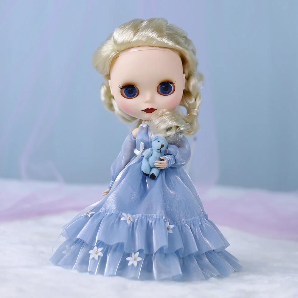 ICY DBS Blythe doll matte face，colorful hair nude doll and set doll joint body the gift for boy girl