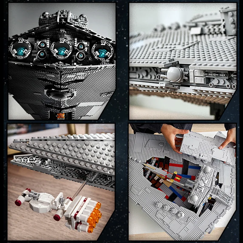 UCS Imperial Star Destroyer kompatybilny 75252 klocki klocki zabawki Super świetne ostateczne broń statek kosmiczny świąteczne prezenty