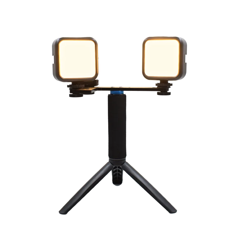 Portable LED Phone Light with Handheld Tripod for Dentist Oral Photography - Handy Ring Light for Clear Picture Lighting