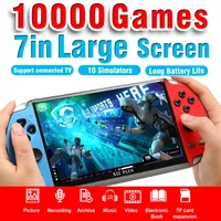 New X12 Plus 7inch Large Screen 10000 Games Min Portable Video Handheld Game Consoles Players Devices Support Connect TV
