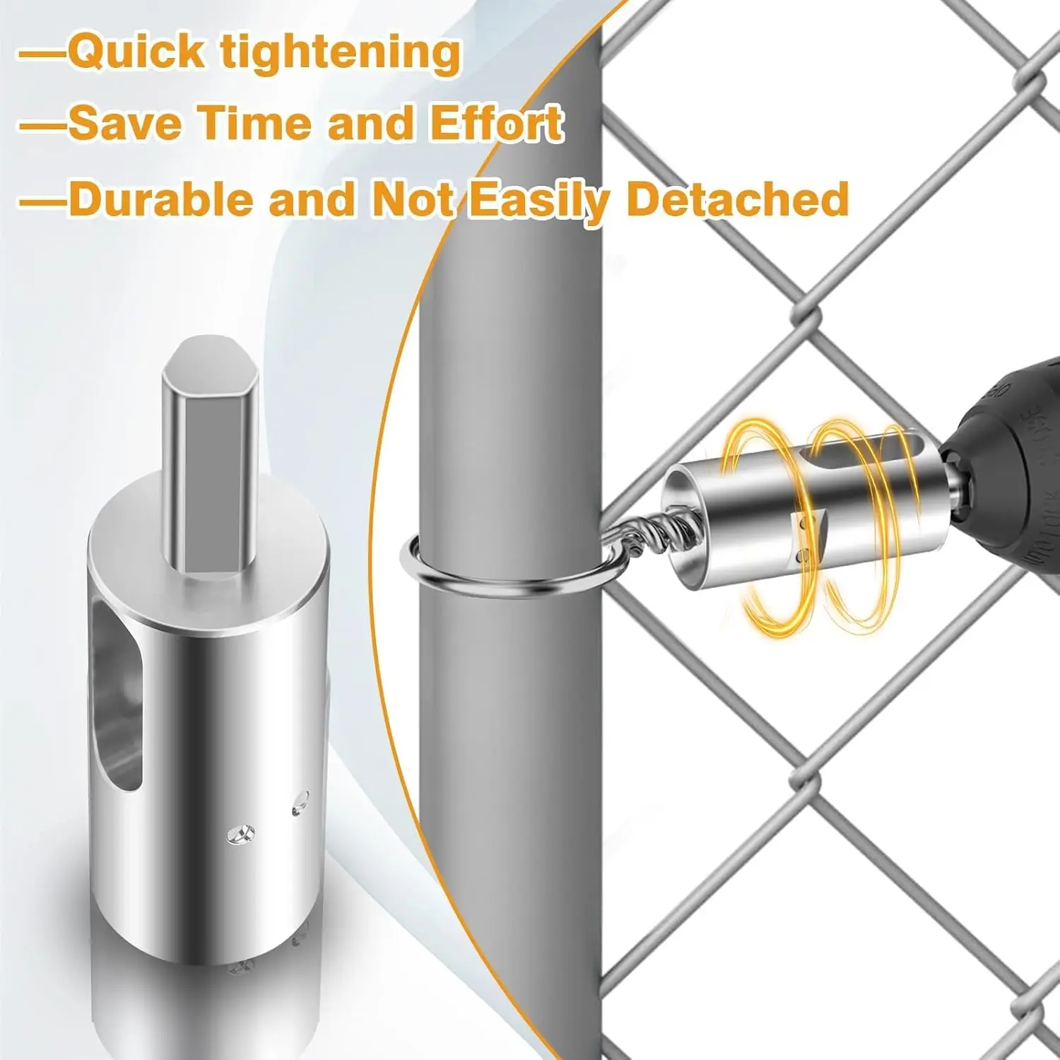 Ferramenta Portátil para Torcer Fios de Ferro com Mandril para Furadeira, Ideal para Torção de Fios Elétricos e de Construção