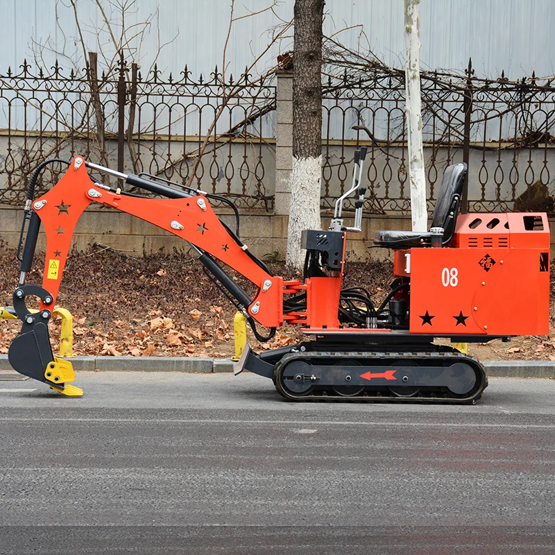 Miniexcavadora personalizada con motor diésel de 0,8 toneladas y 1 tonelada, máquina excavadora pequeña usada para jardín agrícola, entrega rápida