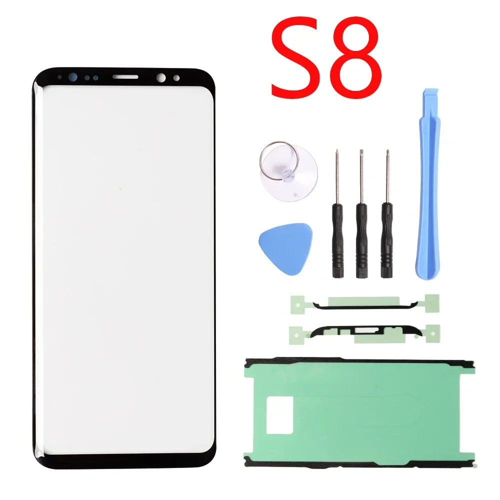 전면 외부 터치 스크린 유리 렌즈 교체 부품, 삼성 갤럭시 S8 S9 G960 S9 플러스 S10 노트 8 9 10 20 플러스, 1 개