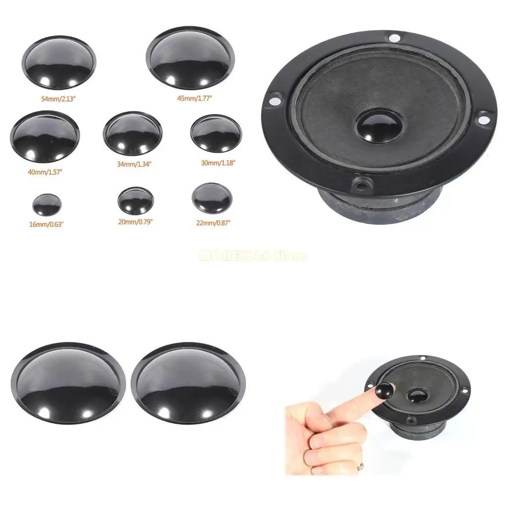 F62C 2Pieces черный рог пылец дискерский дискерский дискерский пакет аудио динамики аксессуары