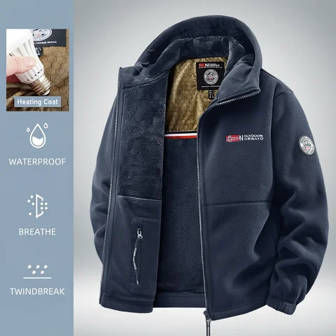 Men Heated Jacket Winter Polar Fleece Jacket Men Thermal Fleece Tactical Sports Coat Militar Softshell Hiking Outdoor Army Jacke