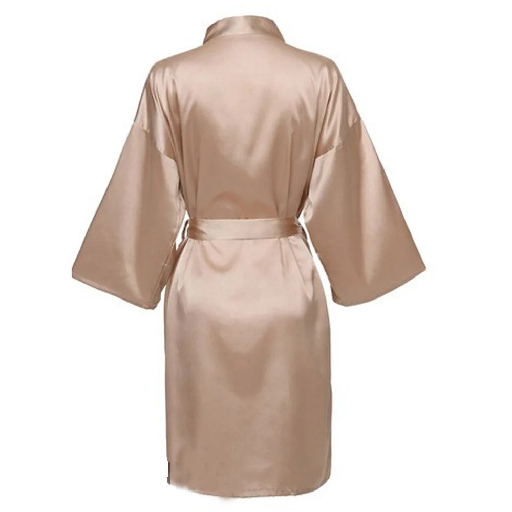 Wedding Party Team Bride Robe With Blank Without Print Kimono Satin Pajamas Bridesmaid Bathrobe