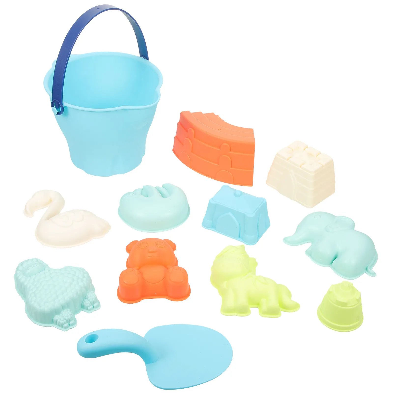 set-da-spiaggia-per-bambini-creativo-e-leggero-con-secchiello-e-palette-dai-colori-vivaci-divertente-per-giochi-all'aperto-e-al-chiuso-in-estate