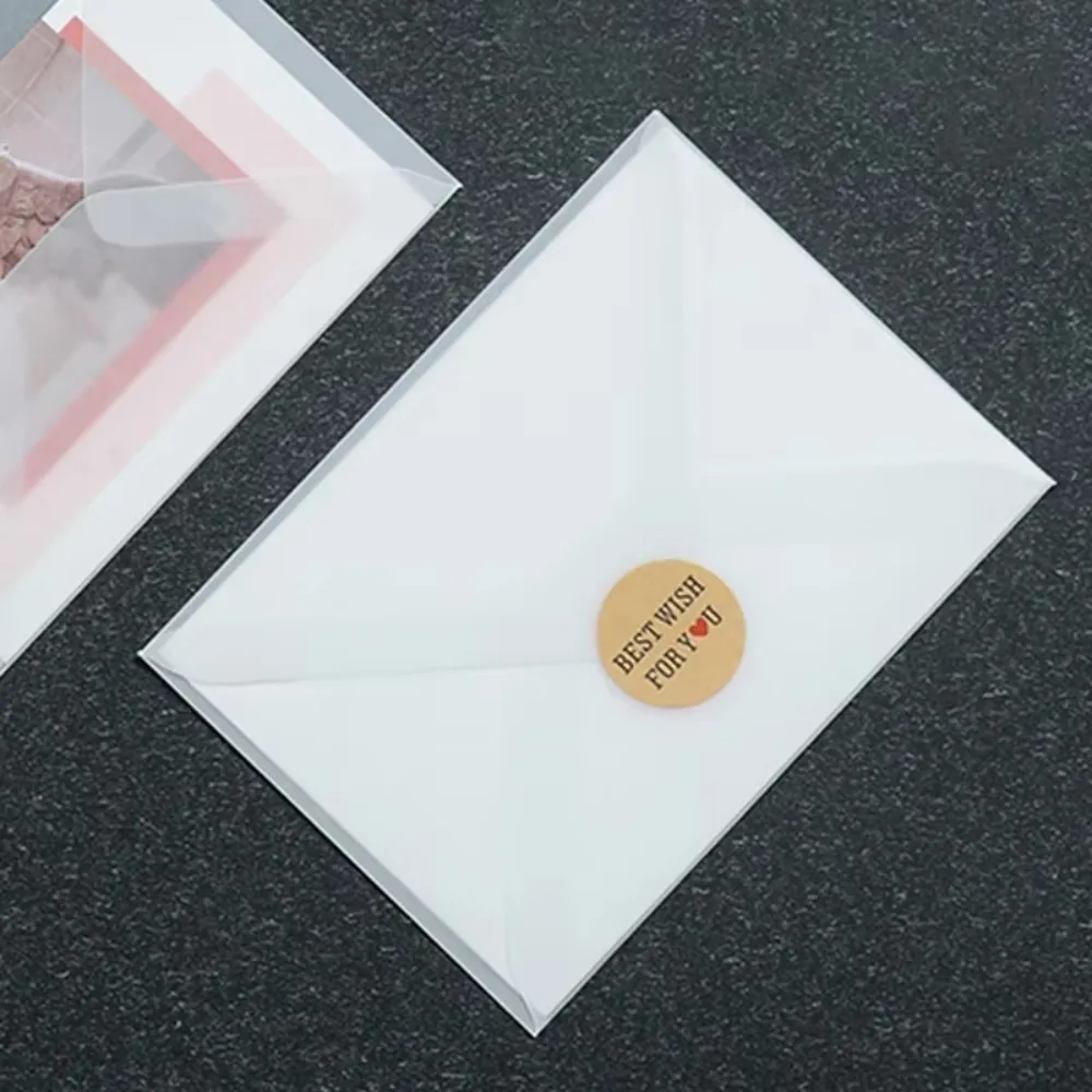 10PCS 10pcs/Set Translucent Envelope Sulfuric Acid Paper Business Letters Invitation Envelope European Style