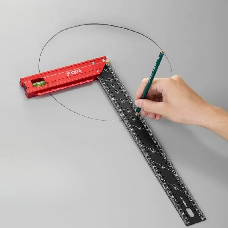 多機能直角定規、L字型測定、正方形定規、木工精密線、描画定規、30cm、40cm