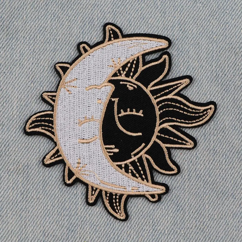 Patch Brodé en Forme de Croissant de Lune, Dessin Animé, à Repasser sur les Vêtements, Sac à Dos, Mignon, pour Vestes, Bricolage, à Coudre