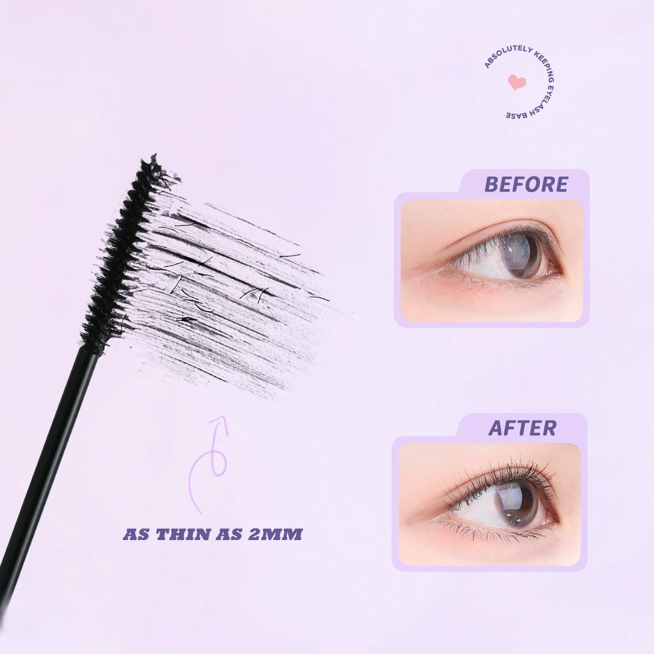 Everbab Mascara Defined Slender Primer Curls Non-smudging Longlasting Waterproof Raincoat Sweatproof Upgrade Version Cosmetics