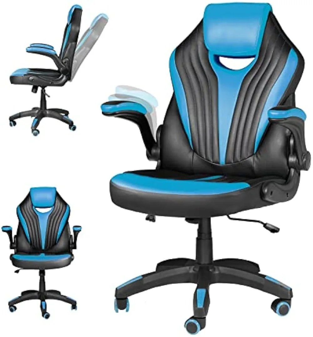 Gaming Chair, Gamer Chairs for Adults, Video Game Chairs, Swivel Computer Chair with Adjustable Height, Comfortable Office Desk