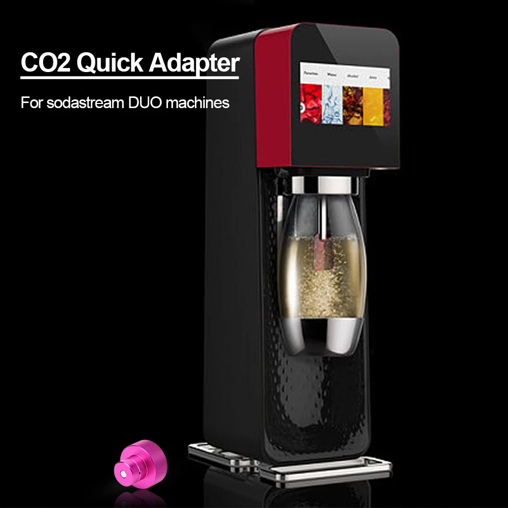 CO2 Soda Machine Quick Connect Adapter Connect CO2 Cylinder with TR21-4 Thread Soda Maker Valve Refill Adapter for DUO Terra Art