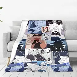 Oliver Zip Miss Circle Cartoon Flannel Blankets Fundamental Paper Education Fashion Throw Blanket for Home 150*125cm Bedspreads