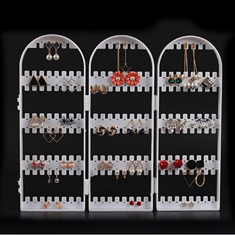 

Белая подставка-органайзер для серег из 3 частей: компактный складной держатель для серег-гвоздиков и ювелирных украшений