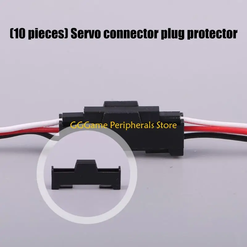 U55B Remote Airplanes Servo Plug Protectors ABS Buckle Clip Set, 10Piece Connectors Joint Cover for Drones Model Wiring