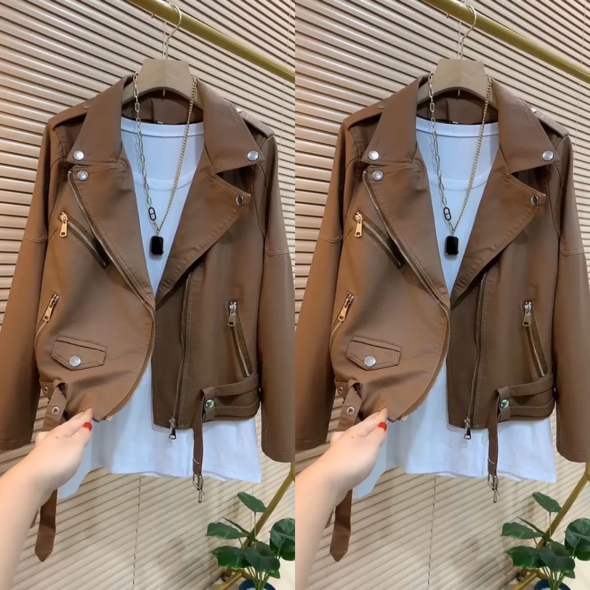 

Biker Jackets Womens Jacket Ivory Linen Slim-Fit Short O-Neck Summer Sun-Protective Beach Breathable Halloween Christmas Thicker